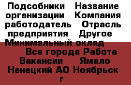 Подсобники › Название организации ­ Компания-работодатель › Отрасль предприятия ­ Другое › Минимальный оклад ­ 15 000 - Все города Работа » Вакансии   . Ямало-Ненецкий АО,Ноябрьск г.